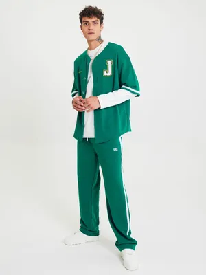 Immagine prodotto di Set Baseball Shirt Pantaloni Jogger Jogging Suit Tuta sportiva oversize M Verde