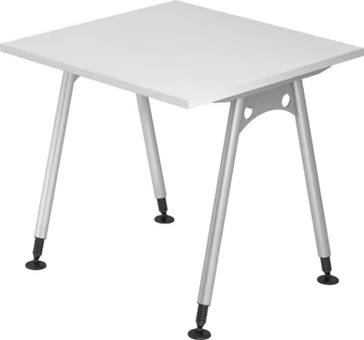 Produktbild von bümö Schreibtisch Serie-A - Nachbildung: Weiß, Größe:  80 x 80 cm