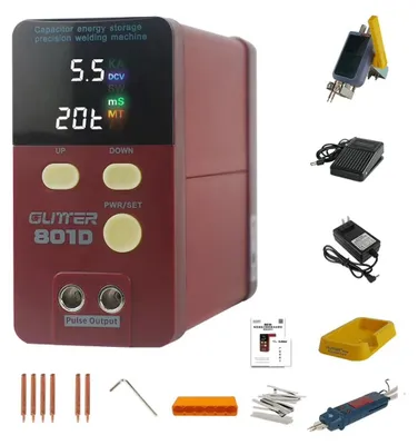 Productafbeelding van Accupuntlassmachine - Model 801D - 14,5 kW - 1800 A - Geschikt voor 0,2 mm zuiver nikkel - Lasbereik: 0,1–0,35 mm