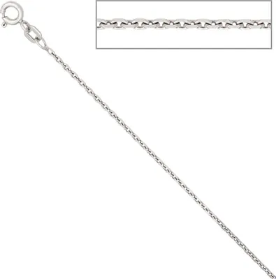 Produktbild von JOBO Ankerkette 925 Sterling Silber rhodiniert 1,5 mm 45 cm Halskette Kette Federring