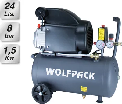 Produktbild von Wolfpack Luftkompressor 24 Liter / 8 Bar / 1,5 kW – 2,0 PS