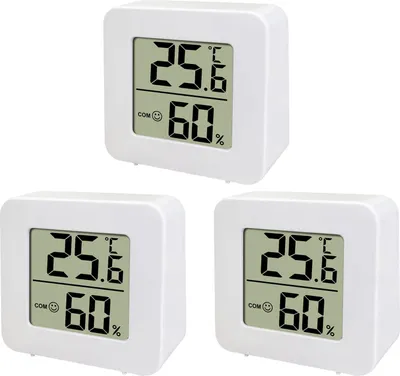 Produktbild von 3er-Pack Mini-Thermometer für den Innenbereich, digitales Raumthermometer, Hygrometer, Temperaturmonitor für den Innenbereich