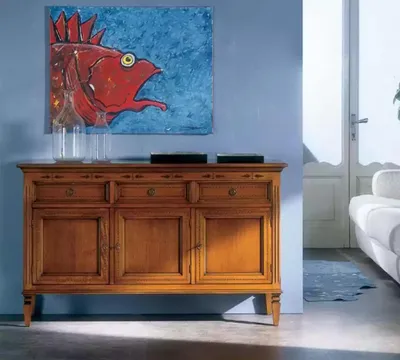 Produktbild von Design Klassisch Kommode Holz Anrichte Braun Sideboard Schrank Neu