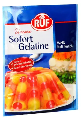 Image de RUF Gélatine instantanée blanche, froide et soluble bonne gélatine instantanée 30g pack de 8