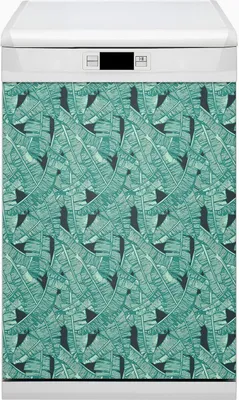 Produktbild von Magnet Folie für Geschirrspüler Küche Magnetmatte 45x80 cm  Dekor Geschirrspüle  - Exotische Palmen