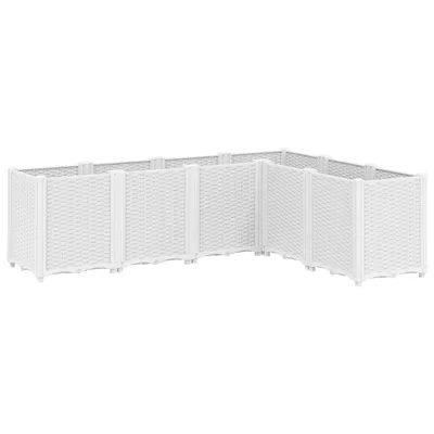 Produktbild von vidaXL Pflanzkübel Weiß 160x120x53 cm PP