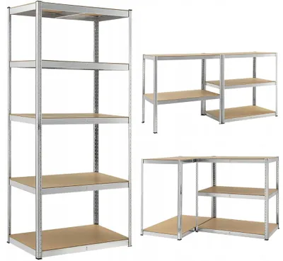 Zdjęcie produktu dla Regał metalowy magazynowy piwnica garaż 180x90x40cm 875 kg 5 półek FUNFIT