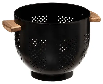 Produktbild von Sieb 20cm Bambus-schwarz col. 'noir kitchen'.