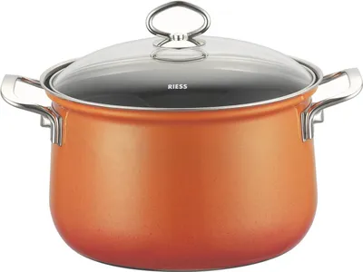 Obrázek produktu pro corall Topf 1,5 l oranžový smaltovaný hrnec s poklicí