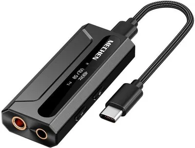 Zdjęcie produktu dla Wzmacniacz słuchawek z przetwornikiem cyfrowo-analogowym (DAC), adapter audio HiFi, złącza 4,4 mm i 3,5 mm, USB-C