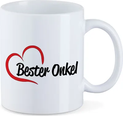 Produktbild von Huuraa Kaffeetasse Bester Onkel Geschenk Tasse Weiß 330ml Bester Onkel Präsent
