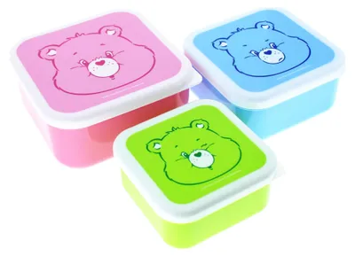 Immagine prodotto di Set da 3 contenitori per snack a forma di orsetti della fortuna (Glücksbärchis)