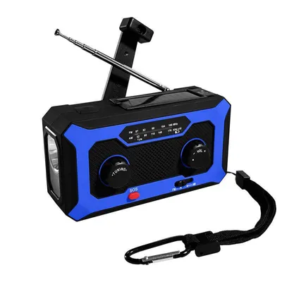 Produktbild von Solar radio,Selbstbetriebenes Kurbelradio mit LEDTaschenlampe,Notfallradio AM/FM Wetter Wind Up Radio mit 4000-mAh-Akku,Notbeleuchtung,Wiederaufladbar