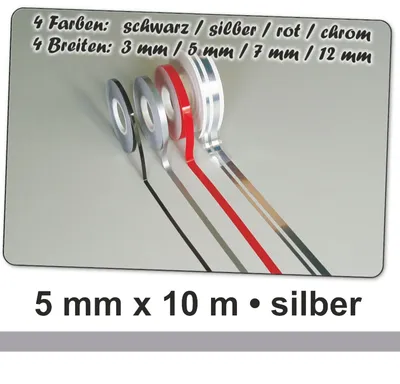 Produktbild von Hermann Schütz Auto Zierstreifen Deco-Stripe silber 5mm x 10m
