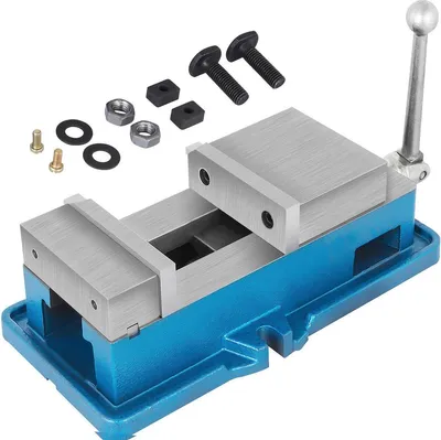 Productafbeelding van Zwenkvas met vastzetmechanisme voor freeswerk, 4 inch, precisobankklem, 100 mm breed, boorklem voor freesmachines, boormachines en precisieonderdelen, met een kaakopening van 4 inch