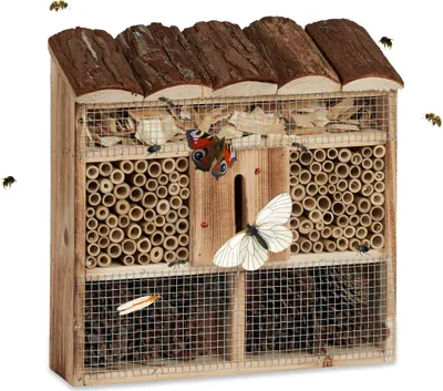 Produktbild von relaxdays Insektenhotel braun 30,5 x 9,5 x 31,0 cm