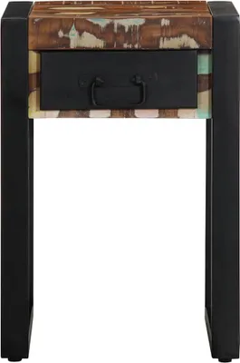 Obrázok produktu pre vidaXL Bočný stolík Viacfarebný 35x35x50 cm Masívne staré drevo