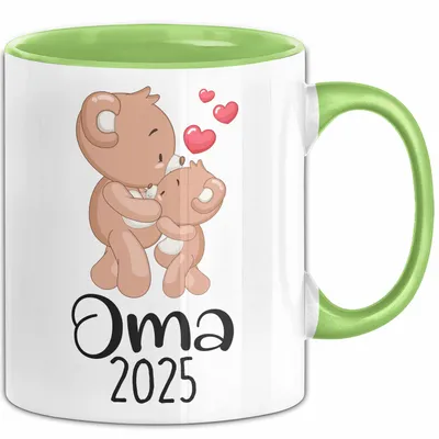 Produktbild von Trendation - Du Wirst Oma 2022 Tasse Geschenk Schwangerschaft Verkünden Großmutter Überraschung Baby Kaffeetasse Oma (Grün)