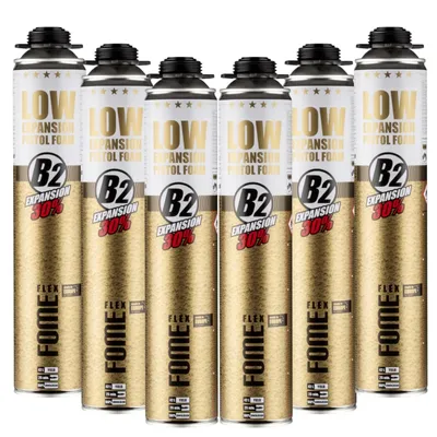 Produktbild von 6x Montageschaum B2, Bauschaum, Low Expansion, Pistolenschaum, Zargenschaum, Dämmung & Montage, Füllschaum