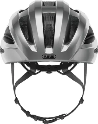 Produktbild von ABUS Rennradhelm Macator - sportiver Fahrradhelm für Einsteiger - auch für Zopfträger/-innen - für Damen und Herren - Silber, Größe L (58-62 cm)