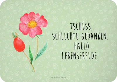 Produktbild von Mr. & Mrs. Panda magnet Blume Hagebutte - Blattgrün - Geschenk, Kühlschrankmagnet, Lebensfreude, memomagnet, Schlechte Gedanken, whiteboardmagnet, Garten, zettelhalter