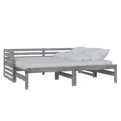 Immagine prodotto di vidaXL Letto da giorno allungabile grigio pino massiccio 2x(90x200) cm