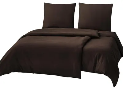 Productafbeelding van Bettenset, 4-delig, 135x200 cm, bruin, microvezel, met rits