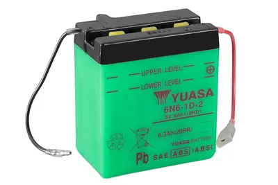 Image de Batterie plomb/acide YUASA sans pack d'acide - 6N6-1D-2