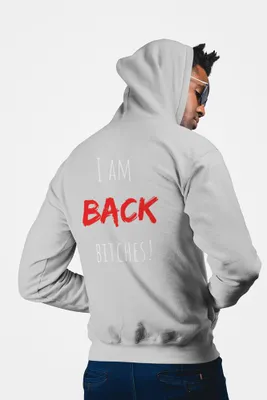 Produktbild von D&B Uni Hoodie ZIPEB00026 Back HellGrau-Größe M