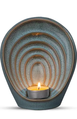 Immagine prodotto di Urna Shell con portacandele – 1,6 L – Alluminio di alta qualità – Per persone e animali domestici – Interni ed esterni