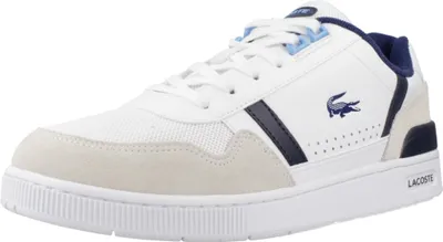 Produktbild von LACOSTE T-Clip - Herren Sneakers Schuhe Weiß-Blau 747SMA0071080 , EU 44 UK 9.5