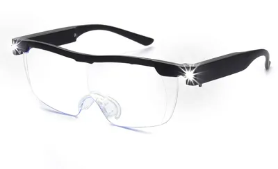 Produktbild von OKH 160% Lupenbrille mit Licht, Anti Blaulicht, USB Wiederaufladbar LED-Leuchtlupen, Hands Free Lupenbrillen für Naharbeit, Handwerk, Lesen