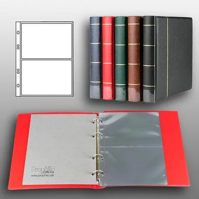 Produktbild von Prophila Collection Postkarten-Album (rot) mit 20 Hüllen für 40 Postkarten