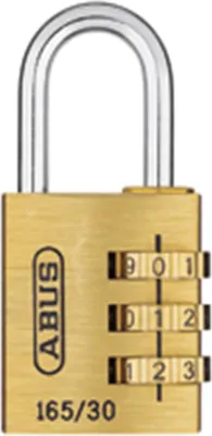 Produktbild von ABUS Zahlenschloss 165, Vorhängeschloss Messing, Vers. Größen, indiv. Zahlencode