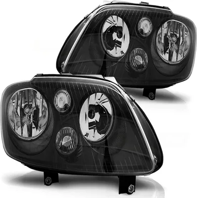 Obrázek produktu pro Čiré sklo světlometů pro VW Touran 1T / Caddy 3 (2K) černé