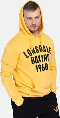 Immagine prodotto di Felpa con cappuccio da uomo regular fit BUCKHAVEN Yellow/Black L Lonsdale