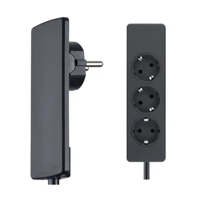 Produktbild von EVOline 151000156100 Steckdosenleiste, 3-fach, Schwarz