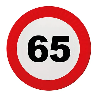 Produktbild von Pappteller Verkehrsschild #65 | 23cm/8Stk.