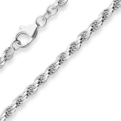 Produktbild von 3,8mm Armband Kordelkette massiv Silberarmband Armschmuck aus 925 Silber 19cm