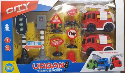 Produktbild von City Series Urban Transport Car Playset - Friction Powered