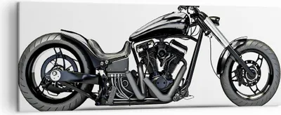 Produktbild von Bild auf Leinwand - Leinwandbild - Freiheit Motorrad Geschwindigkeit Stahl - 140x50cm - Wand Bild - Wanddeko - Leinwanddruck - Bilder - Kunstdruck - Leinwand bilder - Wandkunst - AB140x50-2512