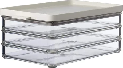 Zdjęcie produktu dla Mepal 6 Stück kühlschrankdose omnia aufschnitt 3 schichte  - nordic white 106416032500