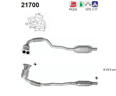 Zdjęcie produktu dla Katalizator Opel Astra G Euro 1 2 1,6 16V