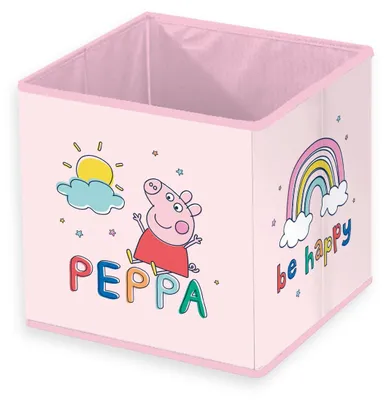 Zdjęcie produktu dla Pojemnik do przechowywania Peppa Pig, ok. 30 x 30 x 30 cm, idealny do przechowywania na półce
