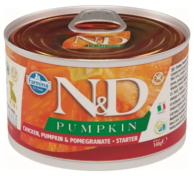 Produktbild von Farmina N&D Dog Chicken Pumpkin Pomegranate Puppy 140g Nassfutter für Welpen