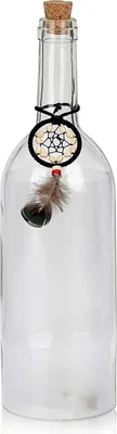 Productafbeelding van BRUBAKER Lantaarn "Dreamcatcher" met decoratieve droomvanger en 5 LED-lampjes, 32 cm hoog, zwart