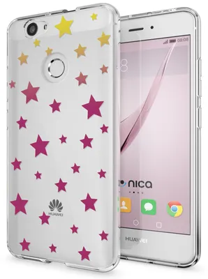 Produktbild von Huawei Nova Handy Hülle von NALIA, Silikon Motiv Case Cover Muster TPU Schutz Stars