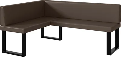 Produktbild von MEBLINI Eckbank für Esszimmer - Küchenbank - Essecke - Sitzecke Küche - TONI - U-Beine 128x168x87cm Links - Braun Kunstleder