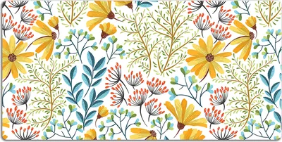 Produktbild von Schreibtischmatte Tischunterlage 120x60 cm Mauspad - Blumenmalerei.