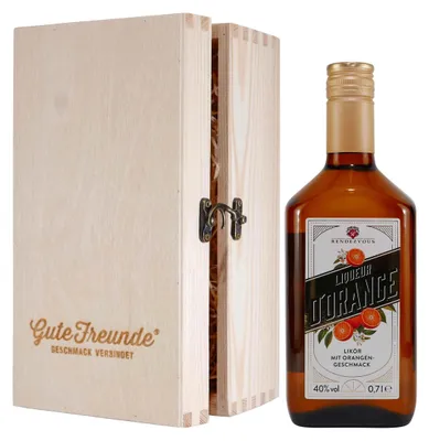 Produktbild von Rendezvous Liqueur d´Orange mit Geschenk-Holzkiste